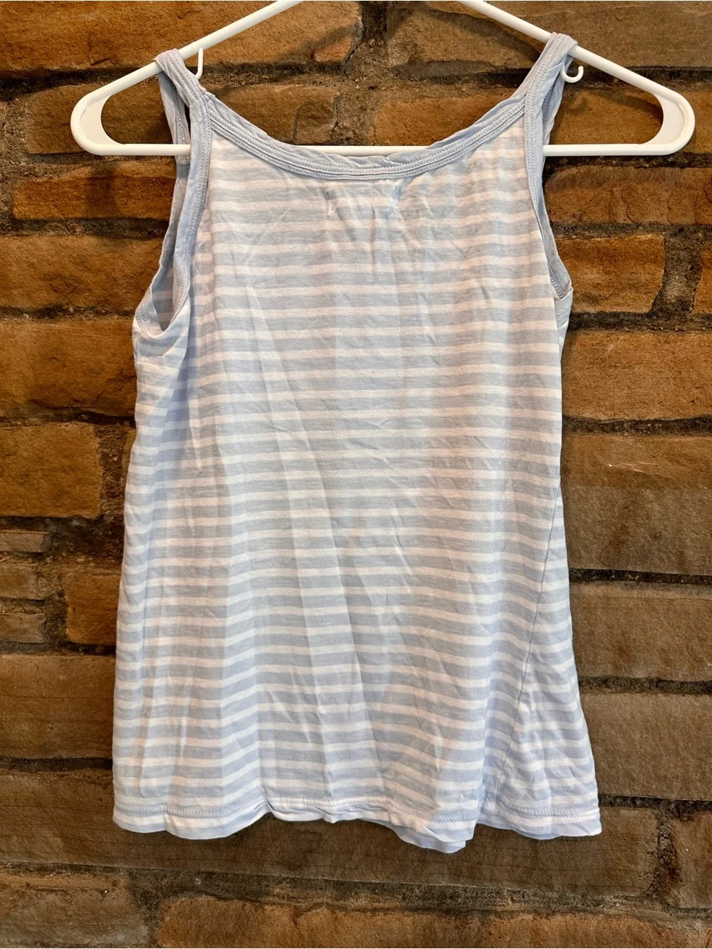Velvet Blue & White Striped Tank XS